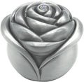 Vintage Rose Flower Style Antique Women Trinket Jewelry Gift Box Necklace Earrings Ring Storage Case, Sliver, Large
