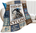 Bicycle Cycling Blanket Mountain Bike Throw Blanket Decor Stuff Cozy Flannel Fleece Soft Plush Fuzzy Warm Lightweight Bedding Gifts for Women Girls Kids 60"X50"