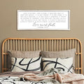 Love is Patient Kind Sign Wall Art 40"X15" 1 Corinthians 13 Bible Verse for Bedroom Above Over Bed Christianity Large Wood Framed Wall Hanging Decor (White）