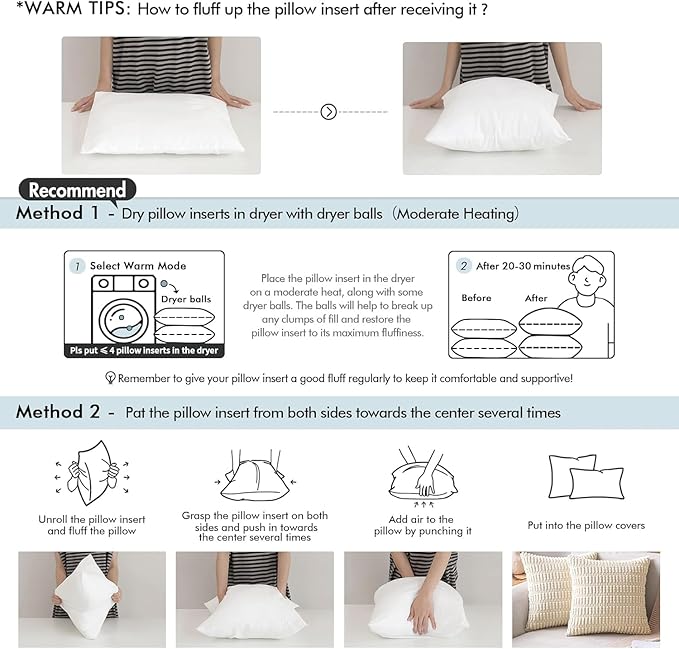 MIULEE Pillow Insert 14x24 Inch, Decorative Rectangle Throw Pillow Inserts, Premium Fluffy Pillow Forms Sham Stuffer for Sofa Couch Living Room