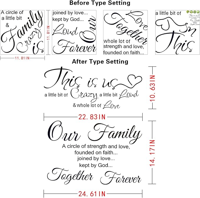 Family Quotes Wall Decals This is Us Wall Decor Vinyl Stickers for Living Room Bedroom Inspirational Art Decorations for Home Office Teen Dorm