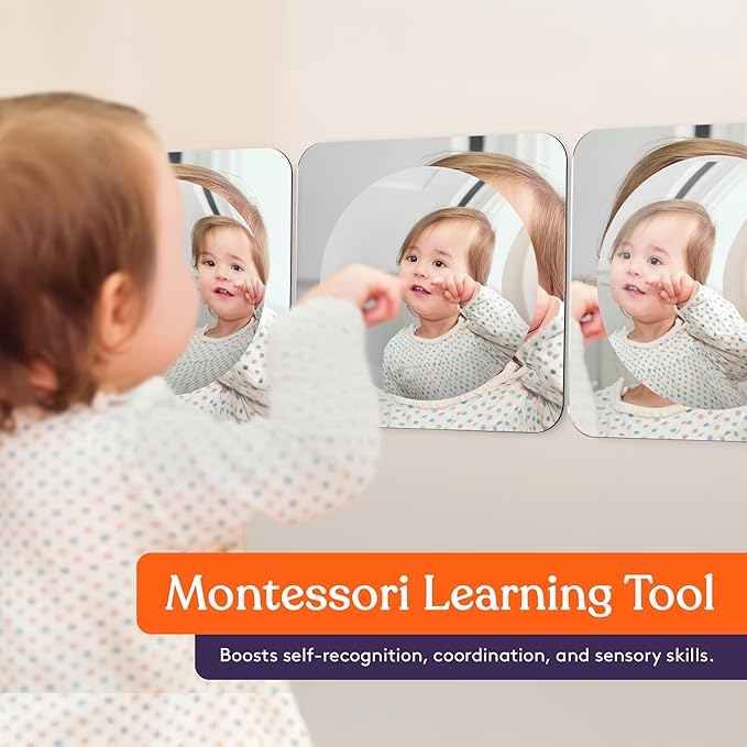 Special Supplies Sensory Bubble Wall Mirror - Interactive Acrylic Mirrors for Wall Decoration and Sensory Toys for Kids Classroom or Home -Sensory Room Decor -Visual, Tactile Stimulation (3 Pk)