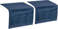 PATIKIL 2pcs Bedside Caddy, Bed Caddy Bedside Organizer Bed Hanging Caddy 4 Pockets Bed Pockets Bedside Storage Hanging Storage Bag for Remote Control Bedroom Phones Glasses, Blue
