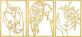 3 Pcs Gold Wall Decor Above Bed Minimalist for Living Room Metal Line Art - Female Body, Gold Room Decor for Bedroom Modern Wall Art for Indoor 15inch