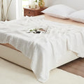 Love's cabin 100% Cotton Muslin Blanket, 6 Layer Lightweight Breathable Gauze King Size Blanket 108 x 90 Inches, Soft Summer Blanket for Bed, White