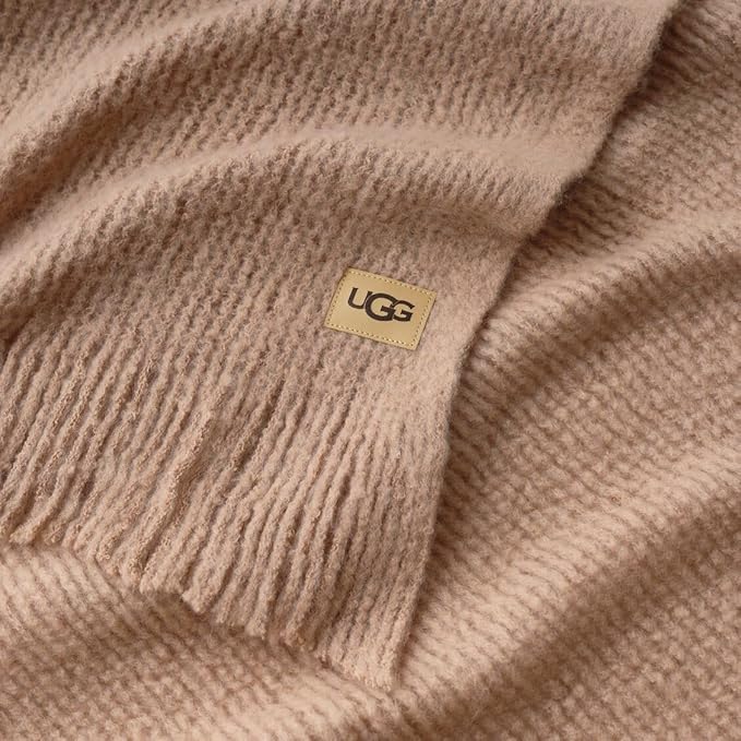 UGG Knit Throw Blanket – Soft Lightweight Throw Blanket for Couch, Bed Throws or Luxury Home Decor, Blankets & Throws for Home, Living Room and Bedroom, 50" x 70" (Margot) (Brown)