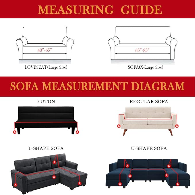 HANDONTIME Red Plaid Couch Cover Christmas Decorations, Sofa Cover for Couches Buffalo Check Sectional Couches Covers for Dogs Cats Red and Black Grid 3 Seater Cover Couch Cushion Covers, 71"x 134"