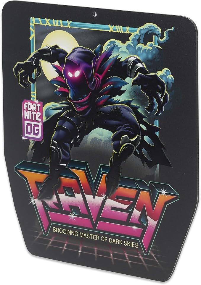 Fortnite Raven Metal Wall Decor - Dark Raven Sign for Bedroom or Game Room