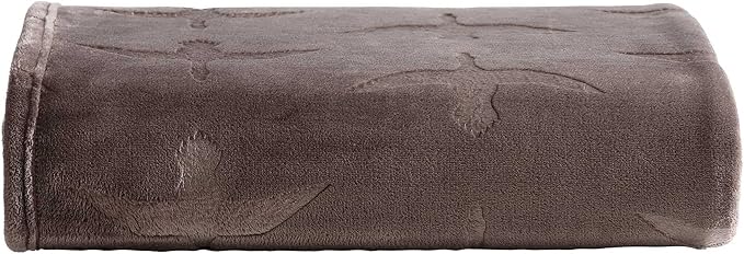 Eddie Bauer - Throw Blanket, Ultra-Soft & Embossed Plush Bedding, Blanket for Couch & Bed (Geese Dark Brown, 50" x 70")