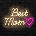 Best Mom, Dad, Son, Daughter, Sister, Husband Neon Light Sign LED Light Sign Suitable for Living Room, Bedroom, Kids Room Wall Decor, Father's Day, Mother's Day, etc. Best Gift for Family