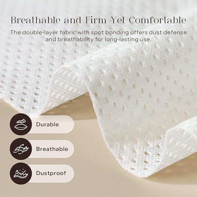 Phantoscope Pillow Inserts, 100% Virgin Fiber Hypoallergenic Polyester Throw Pillow Inserts, Square Pillows for Couch, Sofa, Bed, 22x22 Inch (Pack of 2)