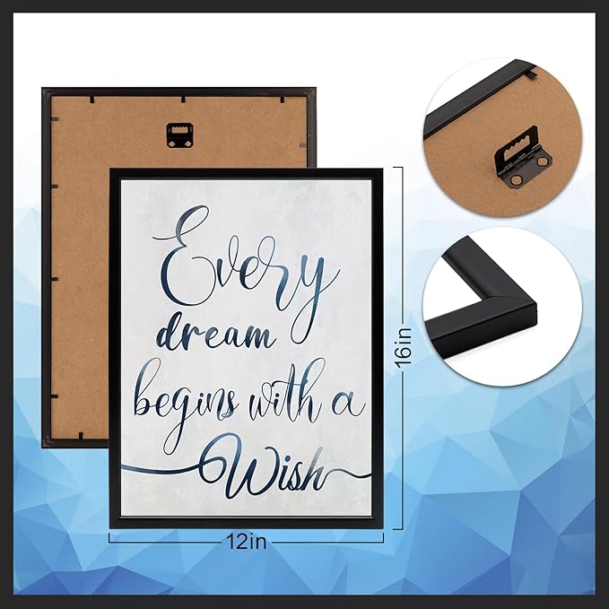 Nachic Wall Dandelion Wall Art Blue and Brown Floral Canvas Prints Inspirational Quote Framed Artwork