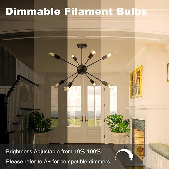 TJOY 6 Pack A19 Vintage LED Edison Bulbs, Dimmable, 60W Equivalent, High Brightness 3000K Soft Warm White, 8W E26 Standard Base, 800 Lumens, CRI80+, Clear Glass Filament Bulb for Home, Farmhouse