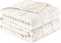 Sivio Weighted Blanket for Adults Queen Size 20 lbs, Soft Heavy Blanket for Stress Relief and Sleep Promotion, Cooling Weighted Throw Blanket for All-Season, White, 60 x 80 inches