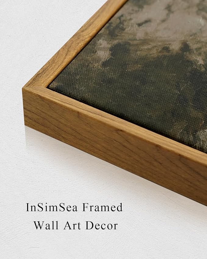 InSimSea Framed Canvas Wall Art Vintage Decor, Old Cottages Countryside Landscape Large Canvas Art, Rustic Farmhouse Wall Decor for Bedroom Living Room Bathroom, 16"x24"