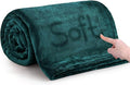 MOONLIGHT20015 Fleece Blanket King Size – Soft 400 GSM Plush Microfiber King Size Blanket, Warm Lightweight King Blanket for The Bed, 108x90 Inches, Emerald