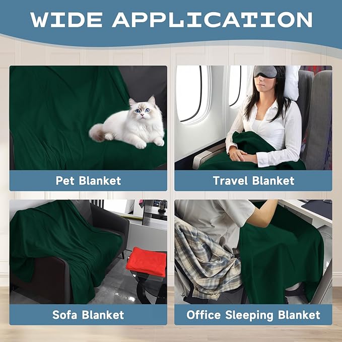 12PCS Fleece Throw Blankets Bulk 60 x 50 in Soft Blankets Fabric Warm Lightweight Wool Blanket Cozy Coverlet for Beds Sofas Home for All Seasons (Red + Green)