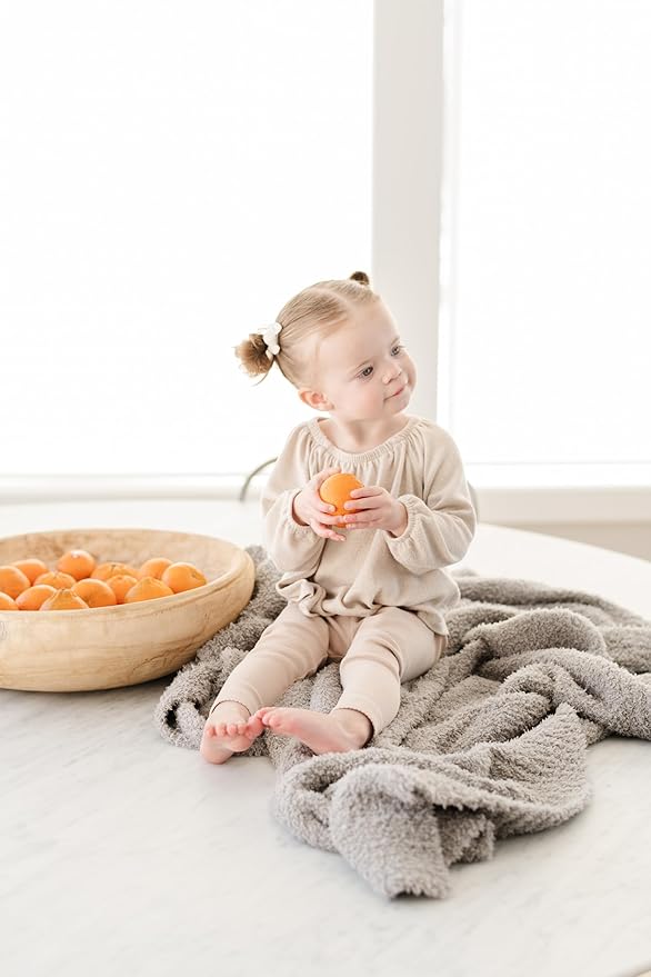 Saranoni Bamboni Luxury Baby Blanket | Cozy & Soft Plush Receiving Blankets | Perfect for Girls & Infant Baby Boy Blankets | Gray - 30” x 40”