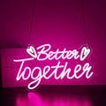 Neon Sign, HSJNJKFU Better Together Neon Signs for Wall Decor Pink Light Led Sign for Room Home Party Birthday Wedding Bar Signs - USB Powered