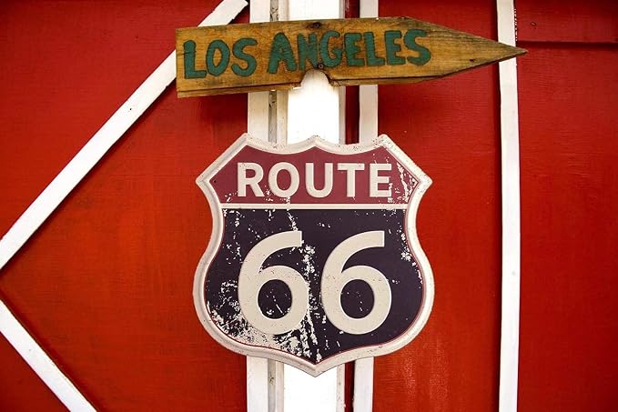 Route 66 Signs Vintage Road Signs High Way Metal Tin Sign for Wall Decor 12" x 12" (Route 66)