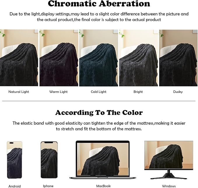 NEWCOSPLAY Super Soft Twin Blanket Black Premium Silky Flannel Fleece 3D Checkered Lightweight Bed Blanket All Season Use (Black Checkered, Twin(60"x80"))