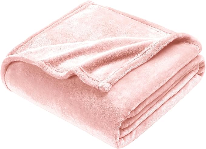 DREAMNINE Extra Large Fleece Blanket Soft Comfy Fluffy Bed Blanket Queen Size 90" x 90",Luxury Decorative Fuzzy Blankets for Women Girl,Big Cozy Shaggy Warm Flannel Blankets for Winter Autumn Pet,Pink