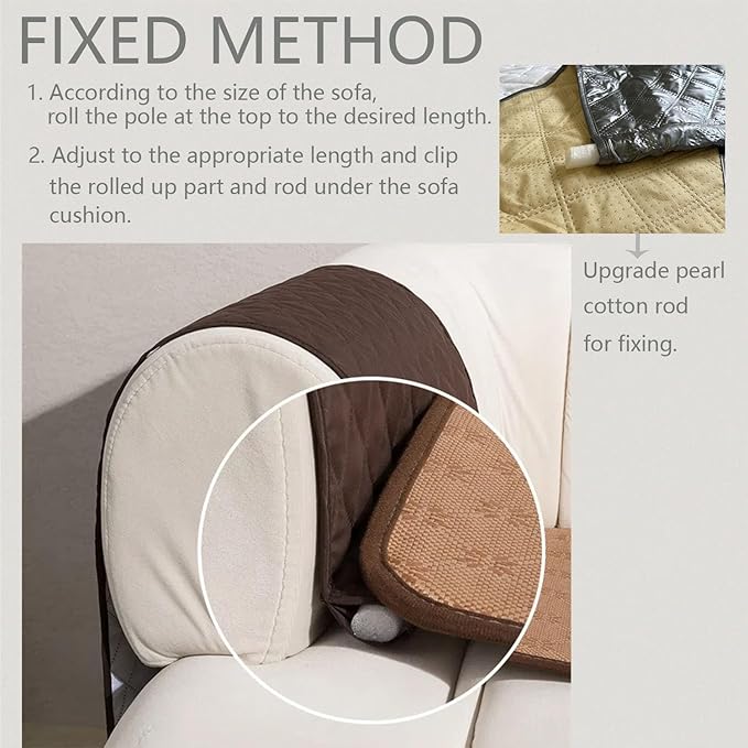 Remote Control Holder for Couch, Armchair Caddy for Recliner Sofa Armrest Organizer, PU Waterproof Non-Slip Bedside Storage with 5 Pocket for Cell Phone TV Remote Magazine Tablet Glass Brown