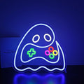 Neon Sign, HSJNJKFU Game Neon Signs for Wall Decor Ghost Gaming Led Light up Signs for Room Home Halloween Playroom Party Bar Beer Signs for Man Cave - LED Neon USB Powered
