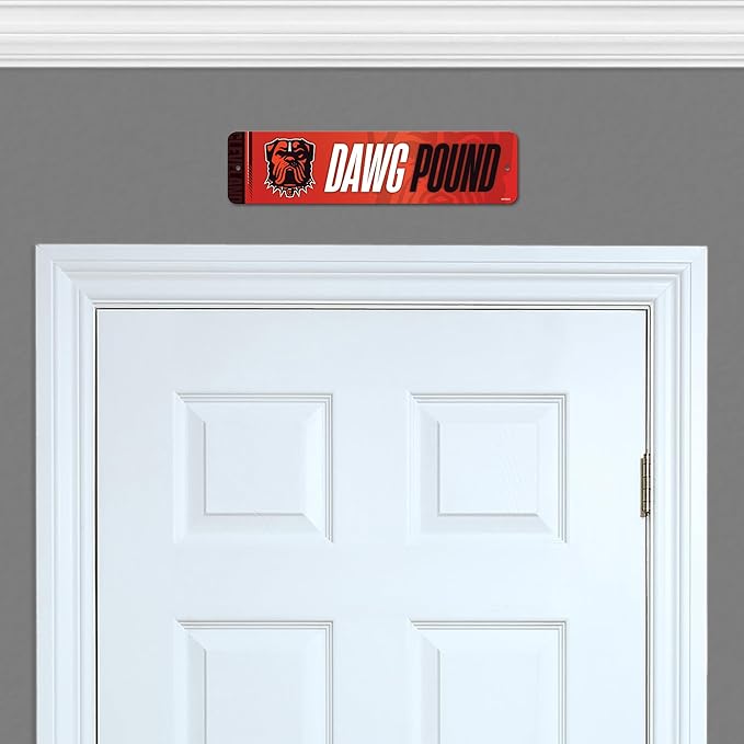 Rico Industries NFL Football Metal Street Sign 4" x 15" Home Décor - Bedroom - Office