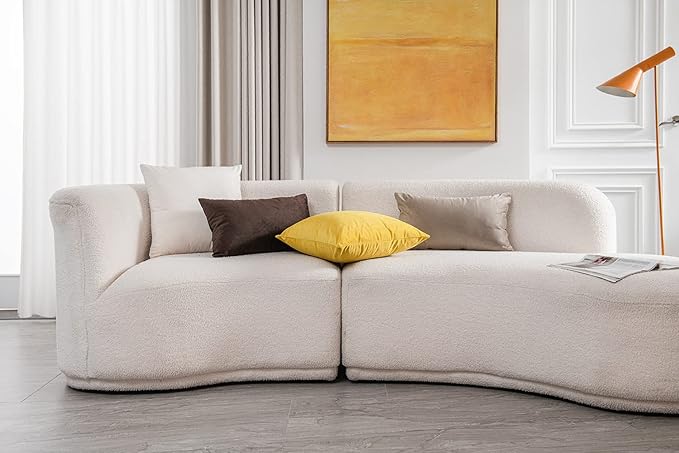 DEZENE Lumbar Pillow Covers 12x20 Taupe: Pack of 2 Cozy Soft Velvet Rectangular Modern Luxury Decorative Throw Pillow Cases for Sofa Couch Living Room Bed Home Decor