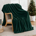 Ultra Soft Fleece Throw Blanket, Silky Flannel Fuzzy Blanket for All Season, Cozy Lightweight Blanket for Couch, Bed, Sofa, 50" x 60", Forest Green, Throw