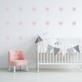 Decalcomania Pastel Purple Stars Wall Decor by Robin Zingone - Set of 18 Danish Pastel Room Decor Flower Wall Decals Removable Peel and Stick Wall Stickers - 4.7" Aesthetic Room Decor