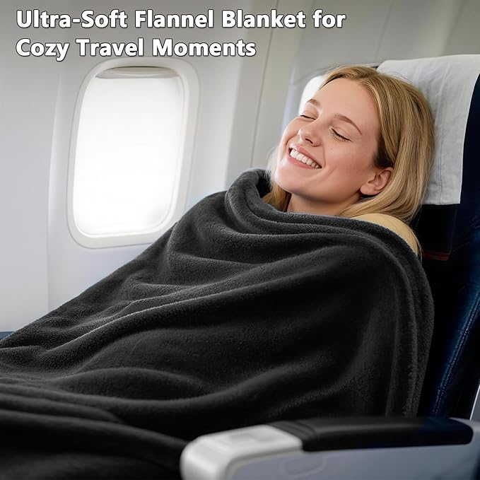 Lukeight Fleece Throw Blanket, Luxury Cozy Fuzzy Lightweight Soft Blankets for Sofa Couch Bed Car Travel and Camping (Grey, 50x60 Inches)