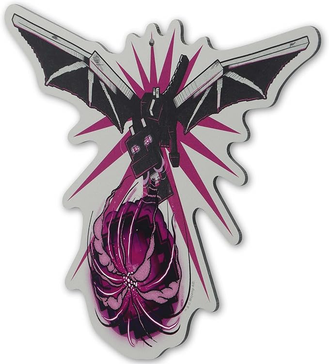 Minecraft Ender Dragon Metal Wall Decor - Striking Ender Dragon Wall Art for Bedroom or Game Room