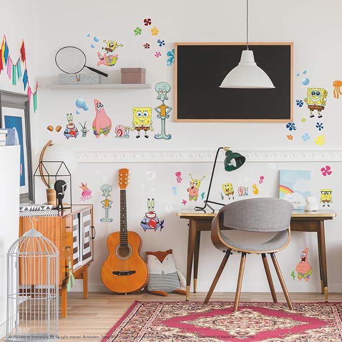 RoomMates RMK1380SCS Spongebob Squarepants Peel and Stick Wall Decals