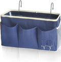 Bedside Caddy, Bedside Hanging Storage Organizer forBunk and Hospital Beds,College Dorm Bed，Can be Placed Glasses Books Mobile Phones(Navy Blue 1)
