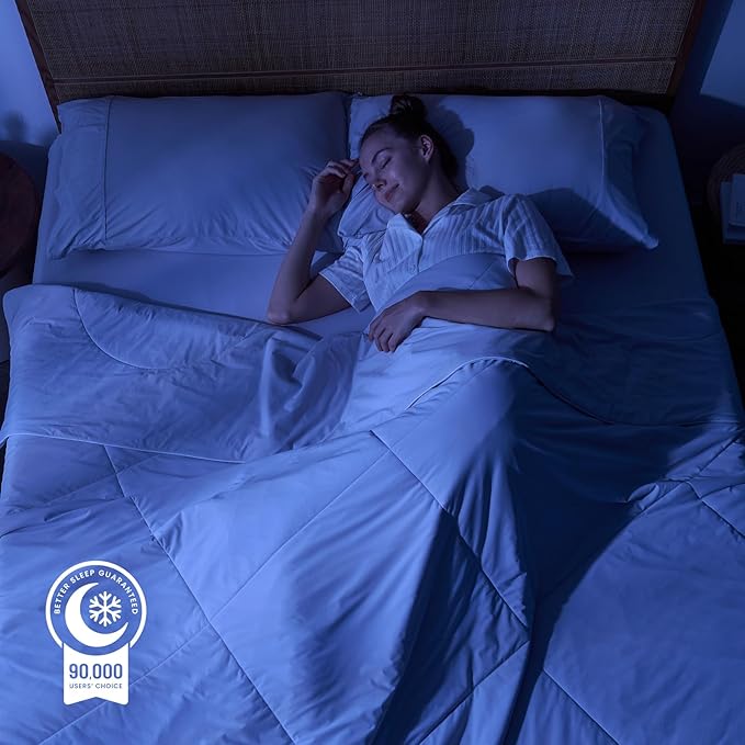 Cozy Bliss Cooling Comforter Twin Size, Cooling Blankets for Hot Sleepers and Night Sweats, Dark Light Gray Summer Comforter for Twin Size Bed, Breathable Soft Lightweight Silk Smooth