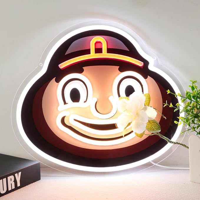 Pugna Mascot Merch Neon Signs for Wall Decor University Mascot Neon Lights for Bedroom Led Signs Suitable for Dormitory Man Cave Christmas Gift