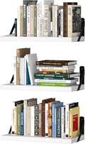 upsimples 15.7 Inches Floating Book Shelves for Wall, Wood Shelves for Living Room, Bathroom, Bedroom, Kitchen Storage and Decoration, White