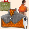 OCTROT 3 lb Weighted Heating Pad for Neck and Shoulders, for Mom Wife Grandma, Birthday Gifts for Men Women Dad, Instant Electric Heated Blanket with 9 Heat Options 4 Auto-Off Timer, Grey