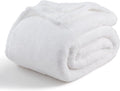 Berkshire Blanket Classic Extra-Fluffy™ Plush Blanket Queen Size, Soft Fuzzy Fluffy Long Hair Blanket for Couch Sofa Bed, True White, 90x90 Inches