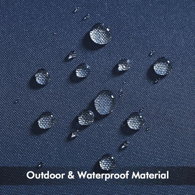 MIULEE Pack of 2 Decorative Outdoor Waterproof Pillow Covers Rectangular Garden Cushion Sham Throw Pillowcase Summer Shell for Patio Tent Couch 12x20 Inch Dark Blue