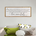 comurdyo Love is Patient Kind Sign 1 Corinthians 13:4-8 Wall Art Bible Verses 32X12 Inch Love Never Fails Wall Decor for Master Bedroom Above Bed (Wood)