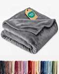 Ultra Soft Fleece Blanket Twin Size - Flannel Fleece Luxury Twin Blanket - Lightweight for Couch Bed Chair - Thick, Warm & Breathable - All Season Cozy Fuzzy, Anti-Static Microplush Bedding, Dark Grey