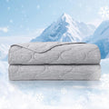 Cozy Bliss Cooling Dual-Sided Blanket for Hot Sleepers, Q-Max>0.46 Lightweight Soft Breathable Bed Blanket, Double Side Cooling Throw for Night Sweats (Silver Grey, 60"x80")