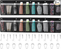 ALYER 2 Pack RV Mesh Shoe Storage Pouches,Hanging Wide Organizer with 10 Pockets for Camper,Bedside Caddy for Shoes,Toys,Snacks and Household Accessories(Black)