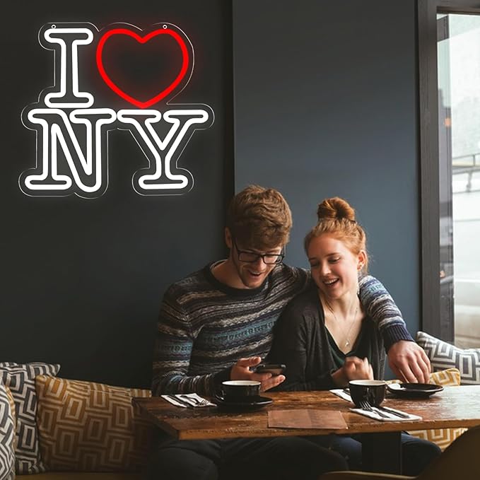 Love NY Neon Signs for Wall Decor，Led Neon Light for Bedroom Office Party，Christmas gift