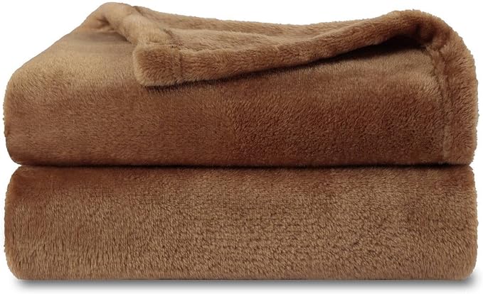 NANPIPER Baby Blankets, Super Soft Fleece Fuzzy Blanket for Toddler, Luxury Cozy Lightweight Microfiber Plush Blanket-Throw Size 30"x40",Coffee Brown Small