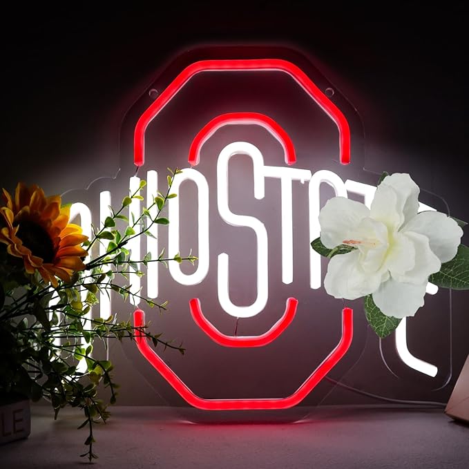 Pugna Football Neon Signs for Wall Decor University Football Team Neon Lights for Bedroom Led Signs Suitable for Dormitory Man Cave Christmas Gift
