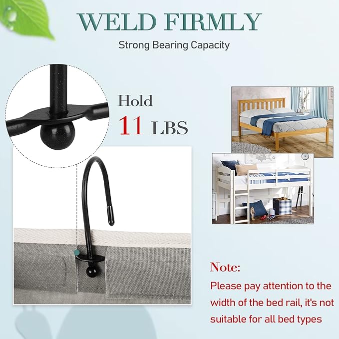 Bedside Caddy Bedside Storage Bag Hanging Organizer for Bunk Hospital Beds Dorm Rooms Bed Rails Can be Placed Books Mobile Phones Keys Water Bottle (Grey)